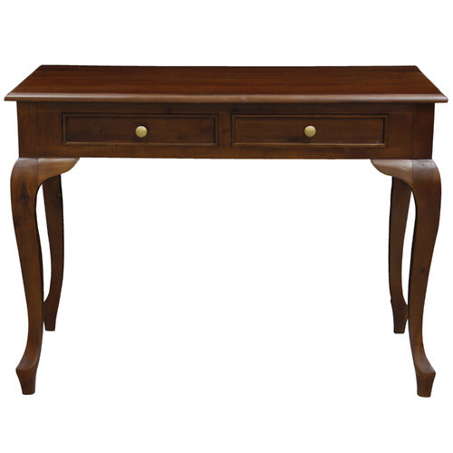 England Queen Anne 2 Drawer Console Table Writing Desk TWS899 Maho