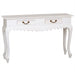 QueenAnne Solid Wood Timber 2 Drawer French Console Sofa Table - White TWS899ST-002-CV-WH_1