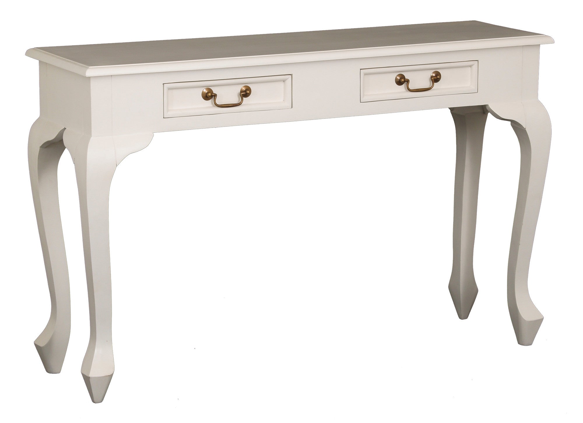 England Queen Anne 2 Drawer Sofa Table Writing Desk TWS899 White