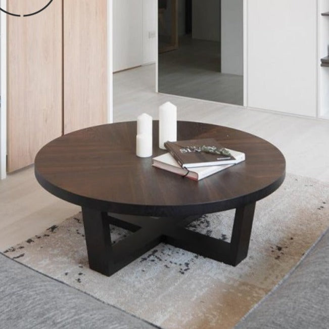 BRITTANY RADISSON Round Coffee Table Scandinavian Nordic Style Retro Solid Wood ( 4 Size 4 Colour )