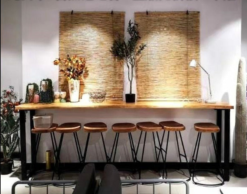 NEVAEH Solid Wood Live Edge Bar Table / Bar Stool Nordic Scandinavian Design. ( 11 Sizes )