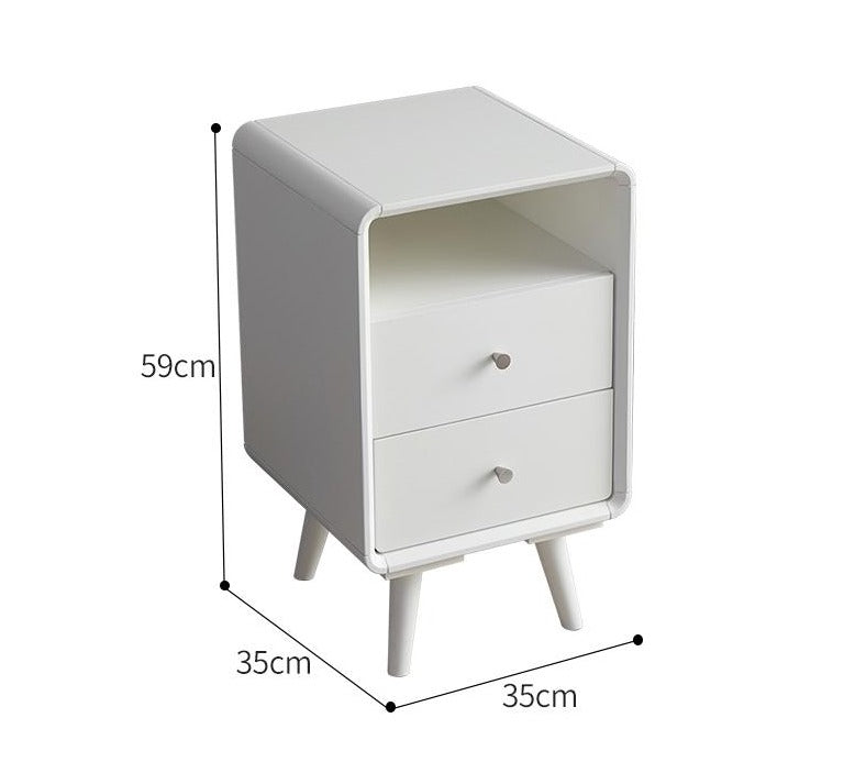 JAMES Nordic Solid Wood Bedside Cabinet Bedroom Style 35cm