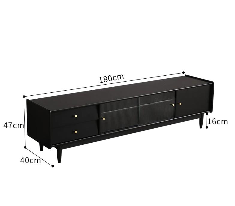 MATTHEW Nordic Solid Wood TV Console Cabinet