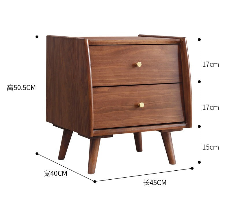 EMERSON HYATT Bedside Table Solid Wood Nordic Bedroom Lamp Table Night Stand ( 4 Colour )