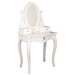 QueenAnne Nova Solid Wood Timber French Dressing Table - White TWS899ST-003-MR-CV-WH_1