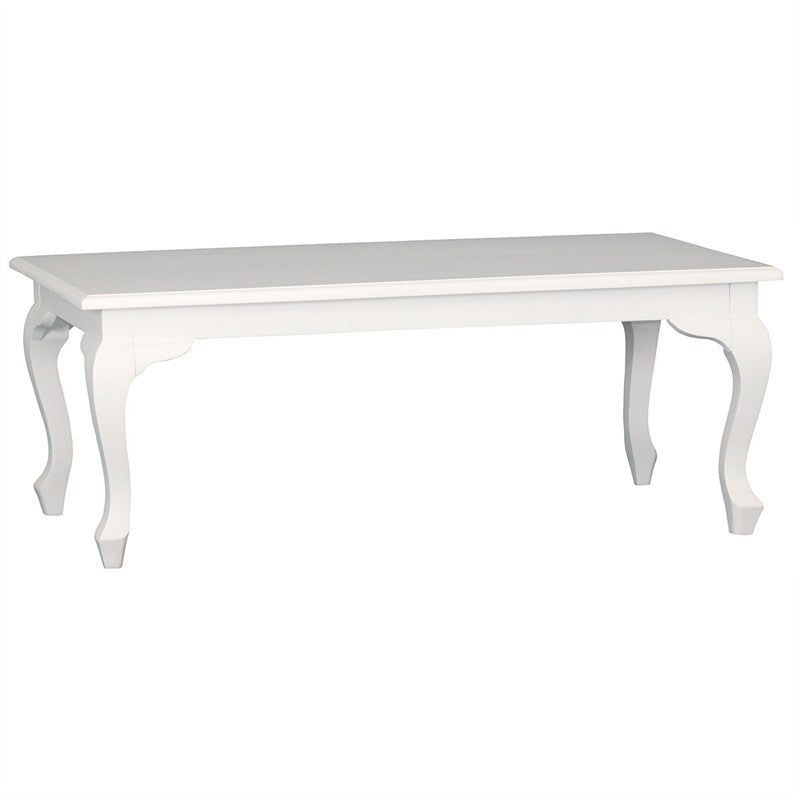 QueenAnne Solid Wood Timber 120cm French Coffee Table - White TWS899CT-120-70-QA-WH_1