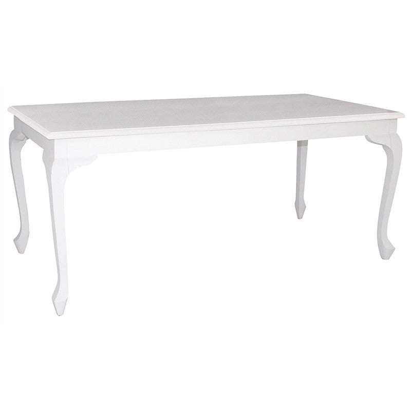 QueenAnne Solid Wood Timber 180cm Dining Table - White TWS899DT-180-90-QA-WH_1