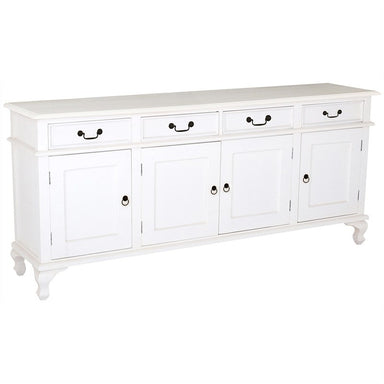 QueenAnne Solid Wood Timber 4 Door 4 Drawer 200cm French Buffet Table Sideboard - White TWS899SB-404-QA-WH_1