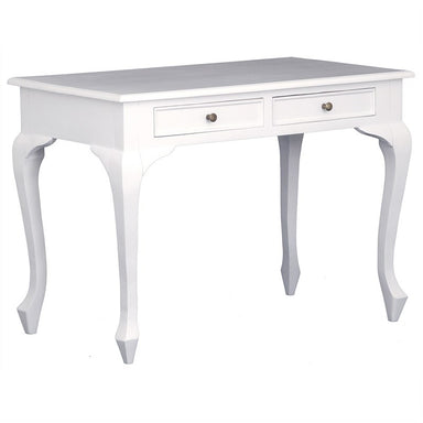 QueenAnne Solid Wood Timber French 2 Drawer Desk - White TWS899DK-002-QA-WH_1