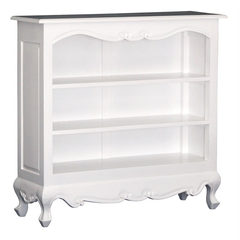 QueenAnne Solid Wood Timber French Lowline Bookcase, White TWS899BC-000-QA-SM-WH_1
