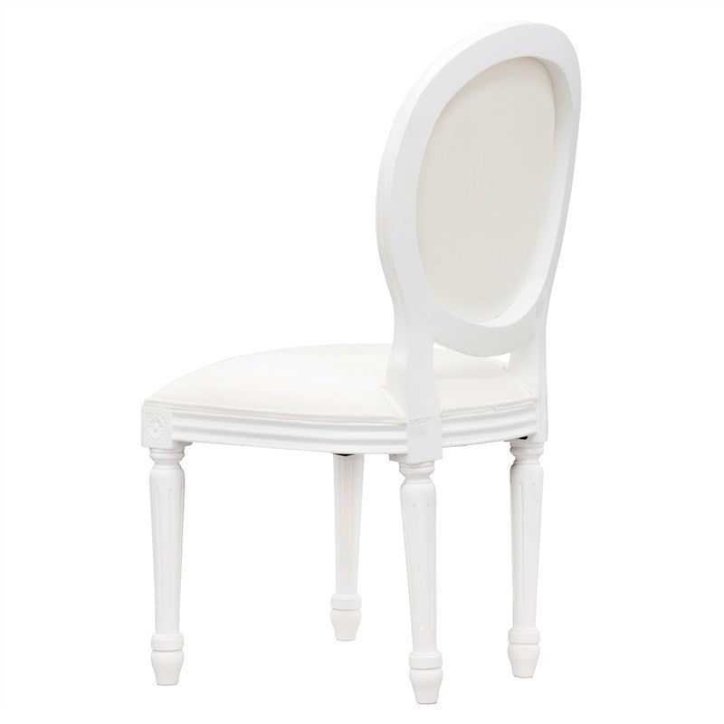 QueenAnne Wood Timber Round Back Dining Chair, White TWS899CH-000-RD-QA-WH_3