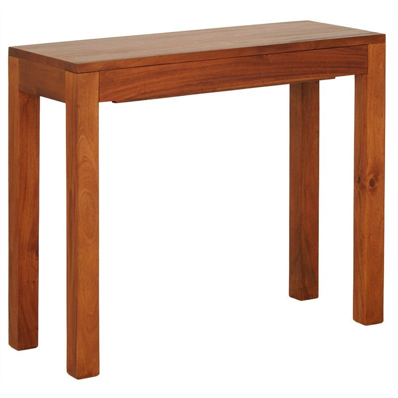 Scandinavia Solid Teak Timber Single Drawer 90cm Sofa Table - Light Pecan TWS899ST-001-TA-LP_1