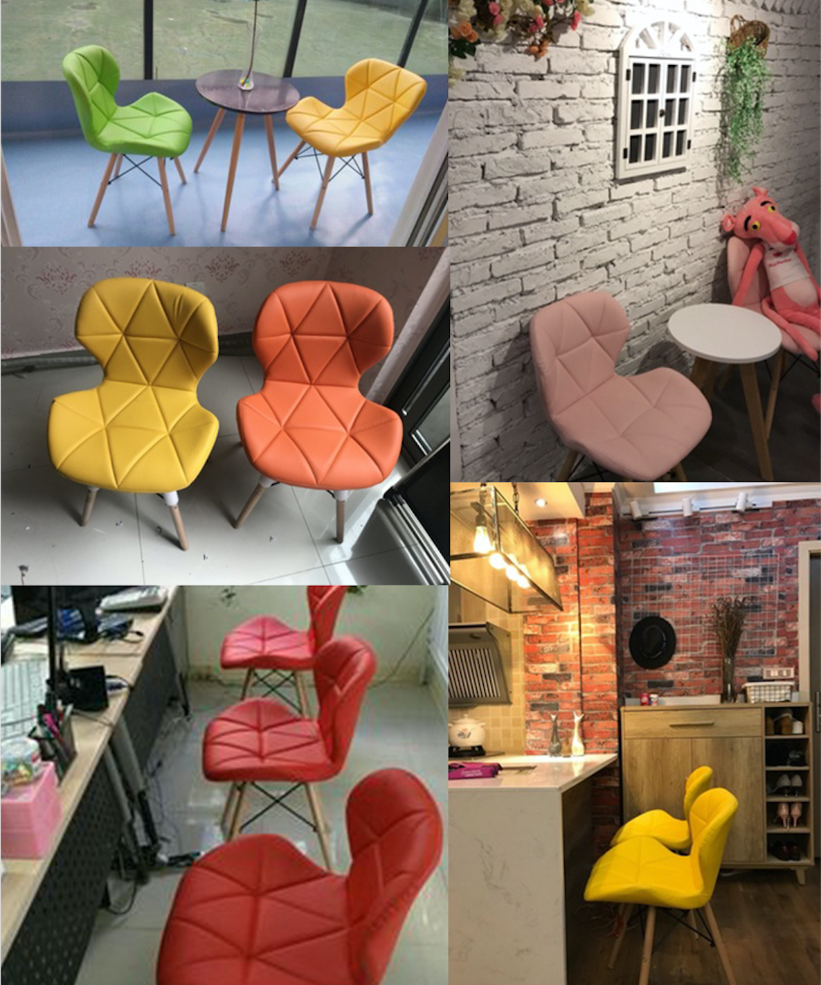 DAVIDE Geometric Colour Pop Office Chair