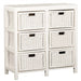 Spottiswood Solid Wood Timber French 6 Basket Storage Unit Cabinet , White TWS899CB-006-RT-WH_1