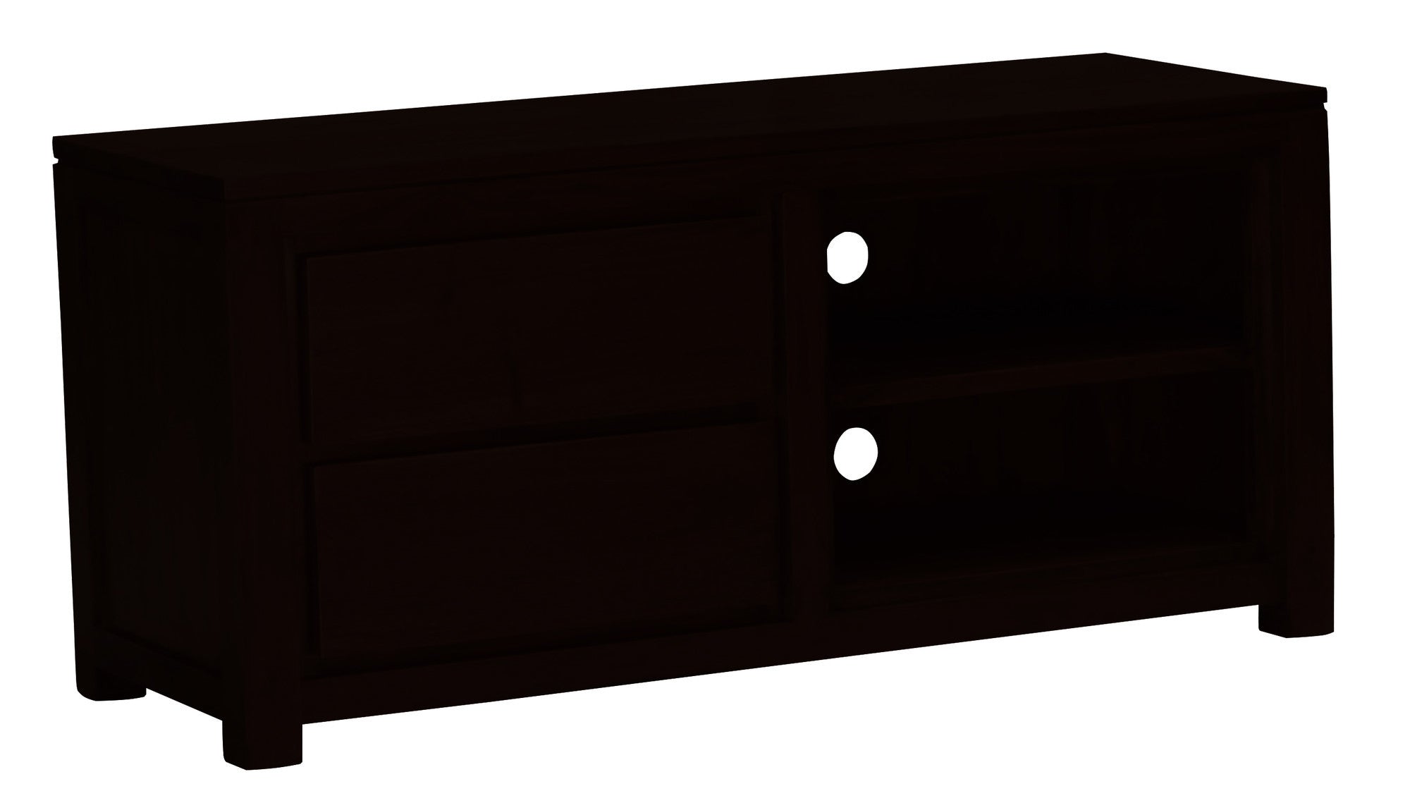 Scandinavia Solid Teak Timber Side Drawer 120cm TV Console Unit Stand - Light Pecan TWS899SB-002-TA-LP