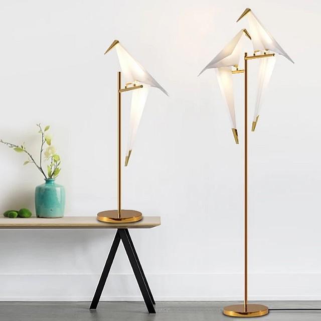 LILY Zen Perched Lovebirds LED Origami Standing Lamp